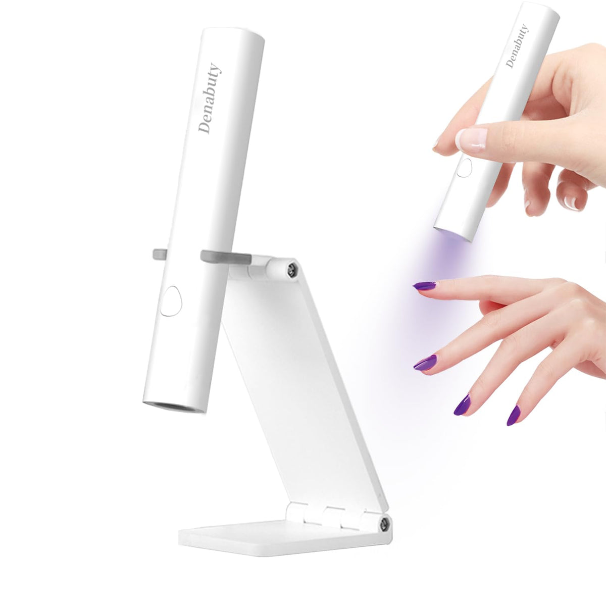 Denabuty front view compact lamp shows small size and quick curing benefit