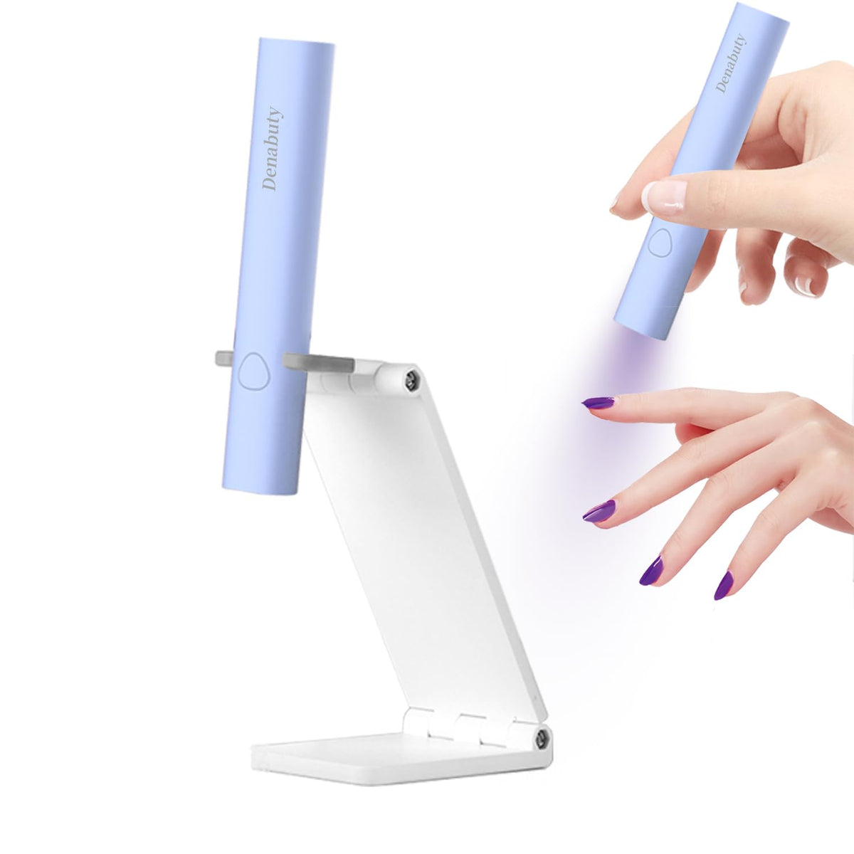 Denabuty front view folded showing compact portability and quick curing benefit