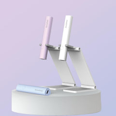 Denabuty lifestyle travel setup on table showing on-the-go manicure benefit