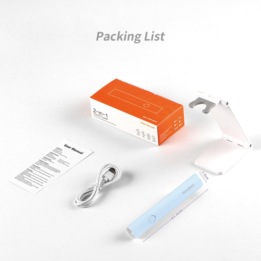 Denabuty USB charging port connected showing easy rechargeable power