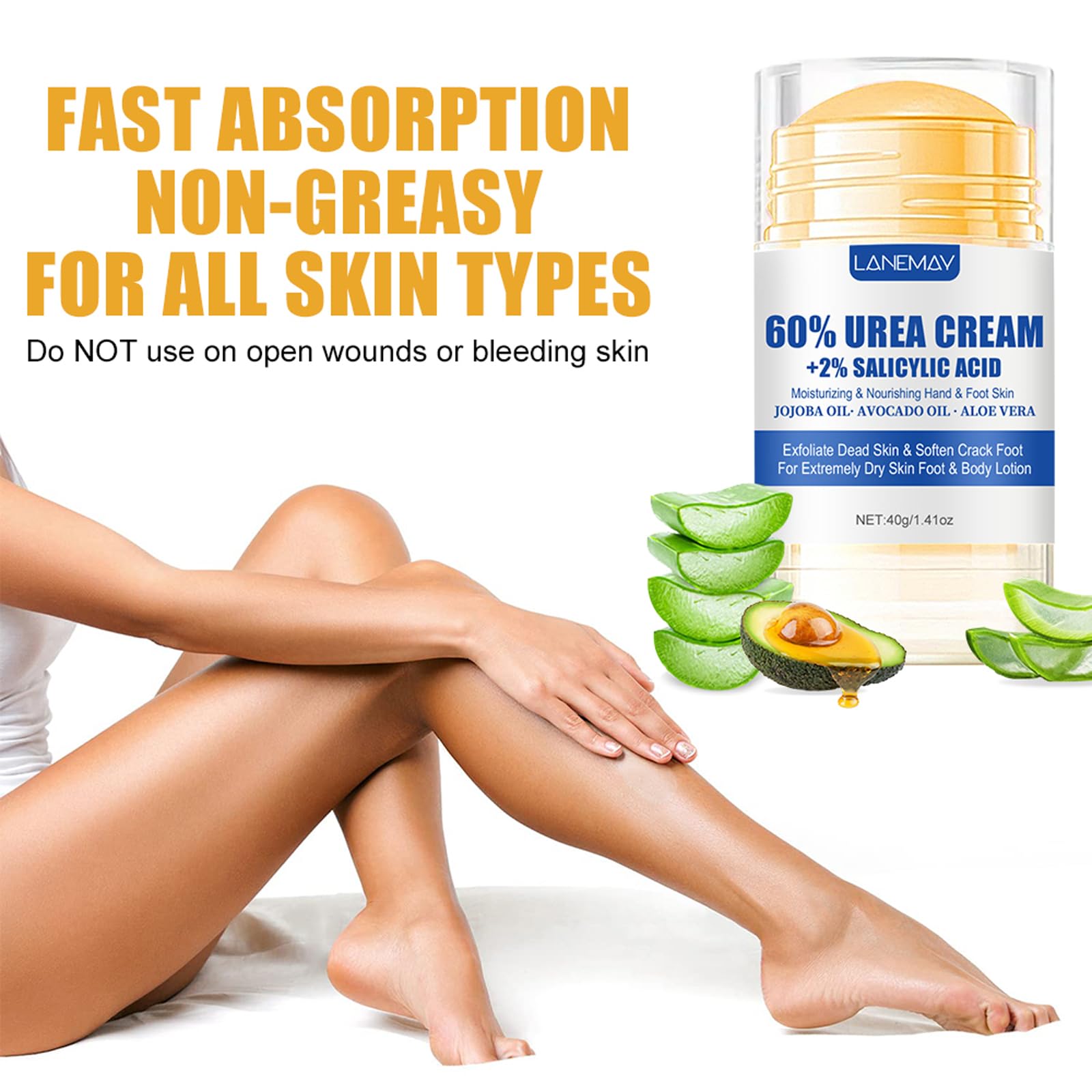 DENESTUP cream spread on hand to show quick absorption and improved skin comfort