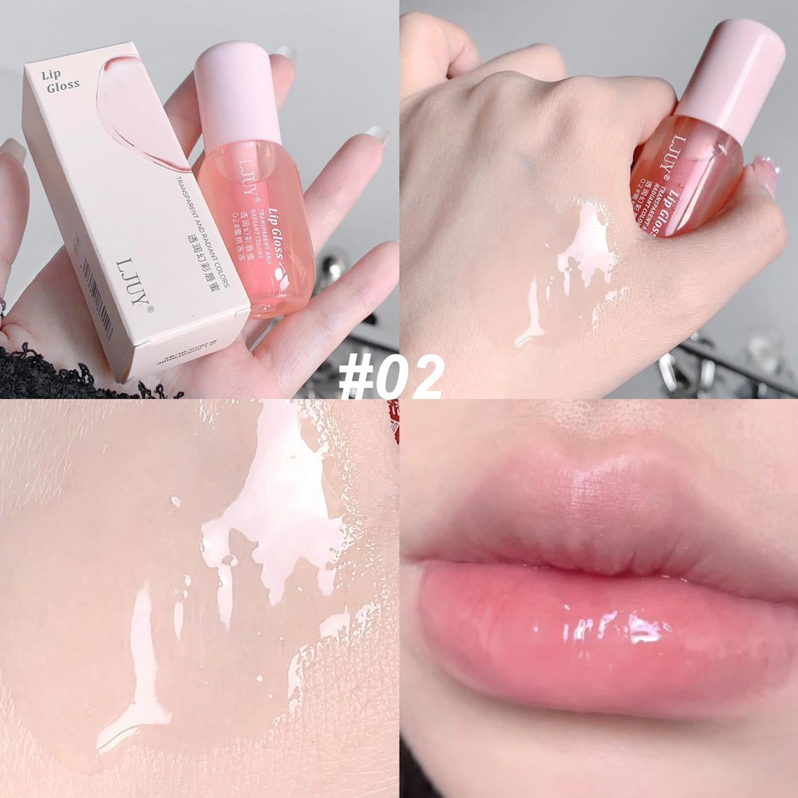 DENESTUP on hand swatch for scale showing hydrating, subtle glossy effect