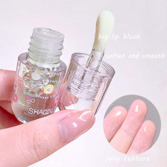 DENESTUP strawberry shade wand applying gloss for smooth coverage