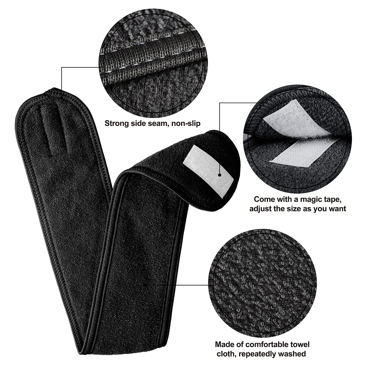Denfany hook-and-loop detail demonstrating adjustable secure fit benefit