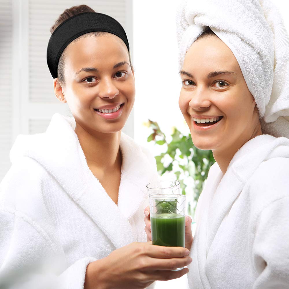 Denfany headband in shower setting showing water-resistant convenience benefit