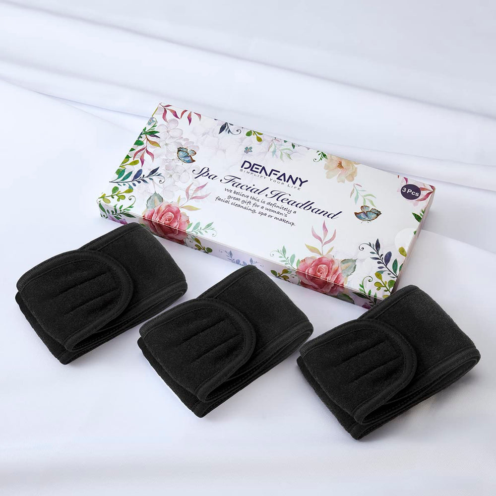 Denfany headband worn in shower keeping hair dry and comfortable