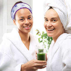 Denfany headband held in hands showing true size and one-size fit