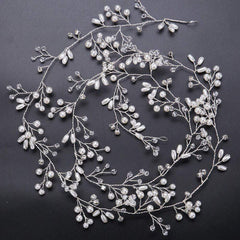 Denifery close-up of pearls and crystals highlighting sparkle and elegance