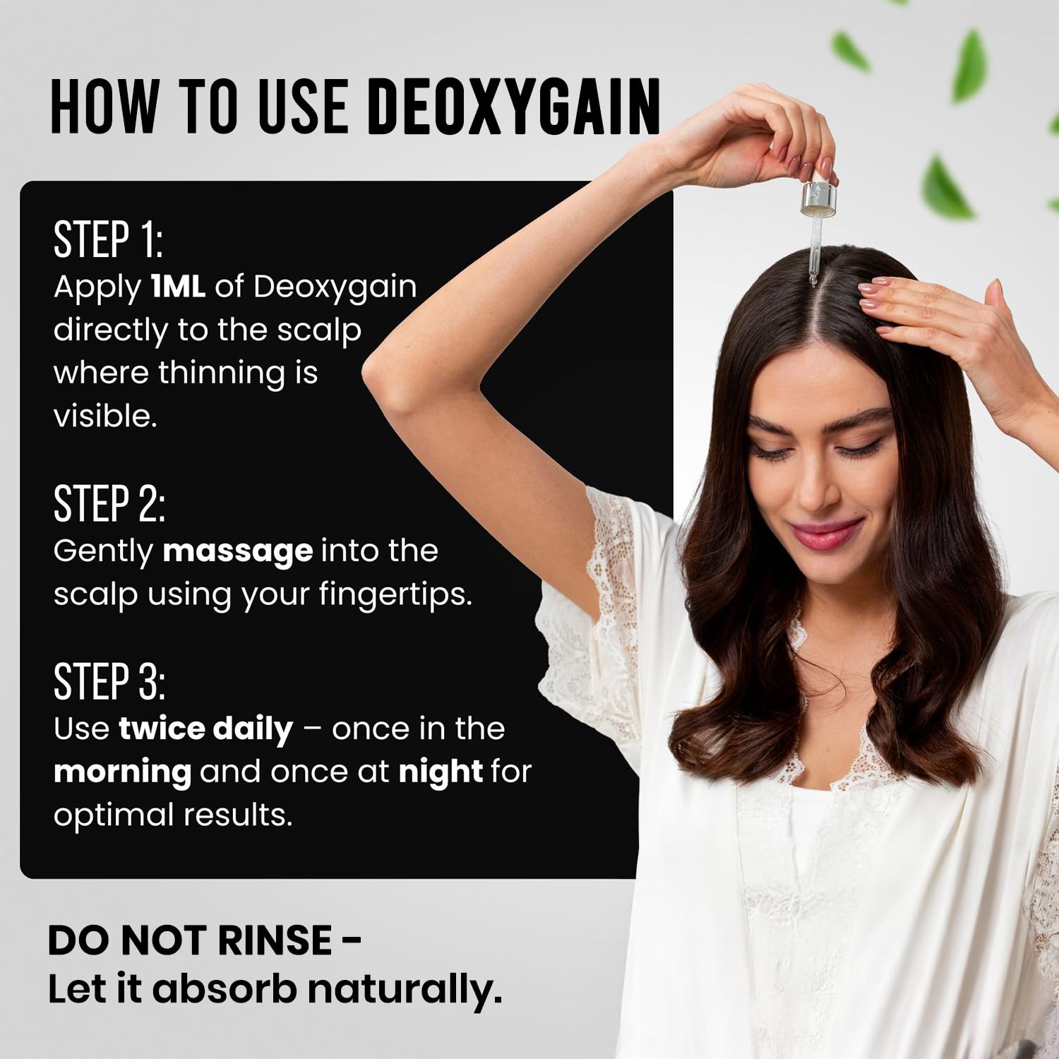 Deoxygain clear gel texture close-up highlighting lightweight fast absorption
