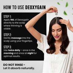 Deoxygain clear gel texture close-up highlighting lightweight fast absorption