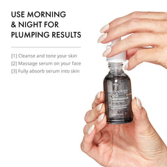 depology applied to forehead demonstrating targeted wrinkle smoothing benefit