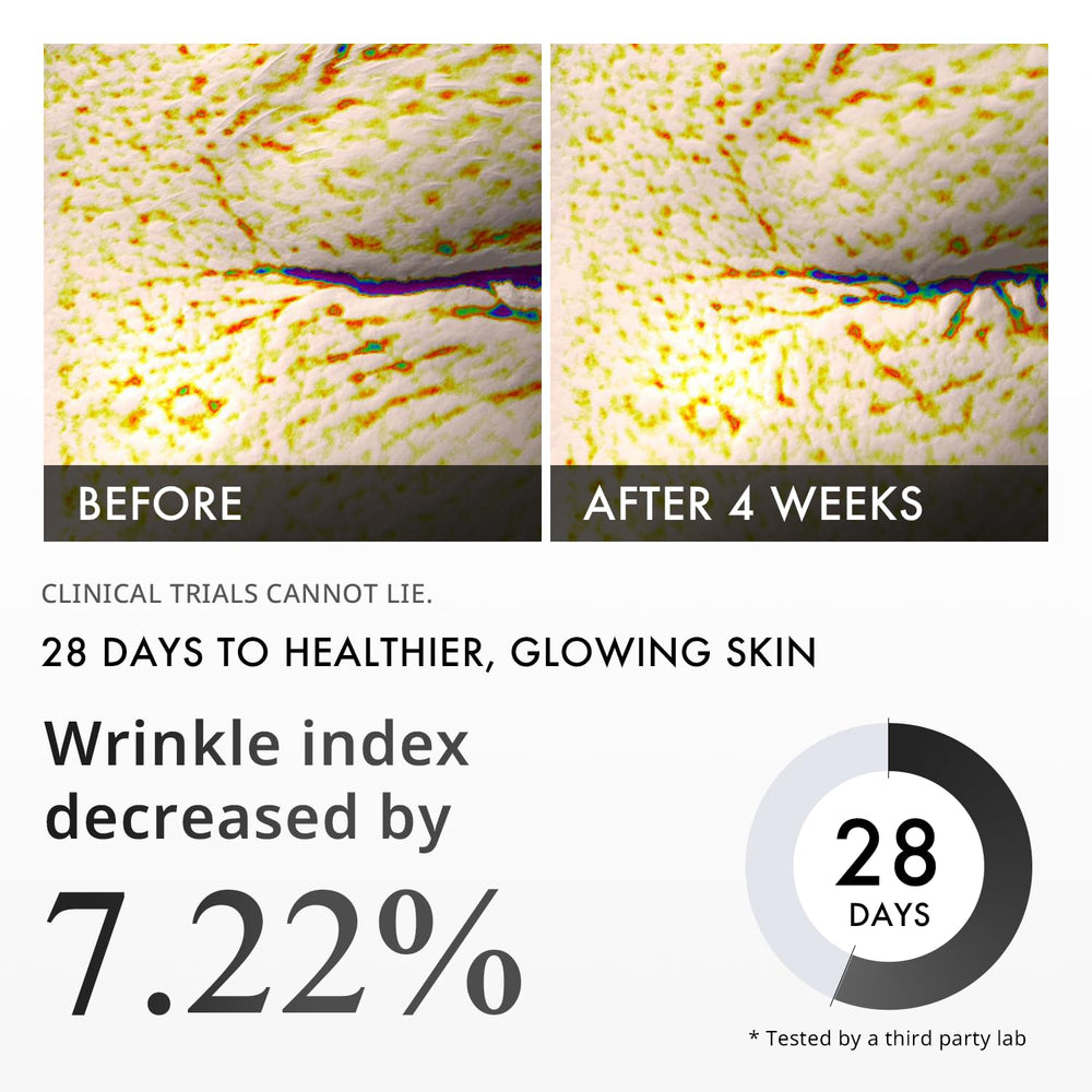 depology ingredient visual with hyaluronic acid and vitamin C, communicates hydration and radiance