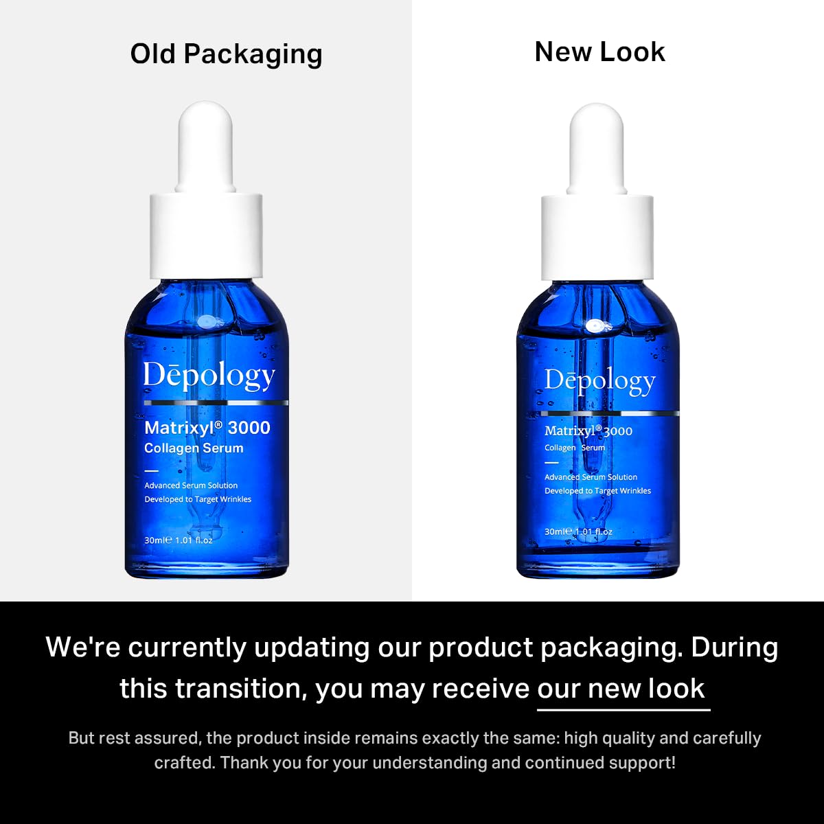 depology matrixyl 3000 packaging box shot showing secure shipping and premium presentation