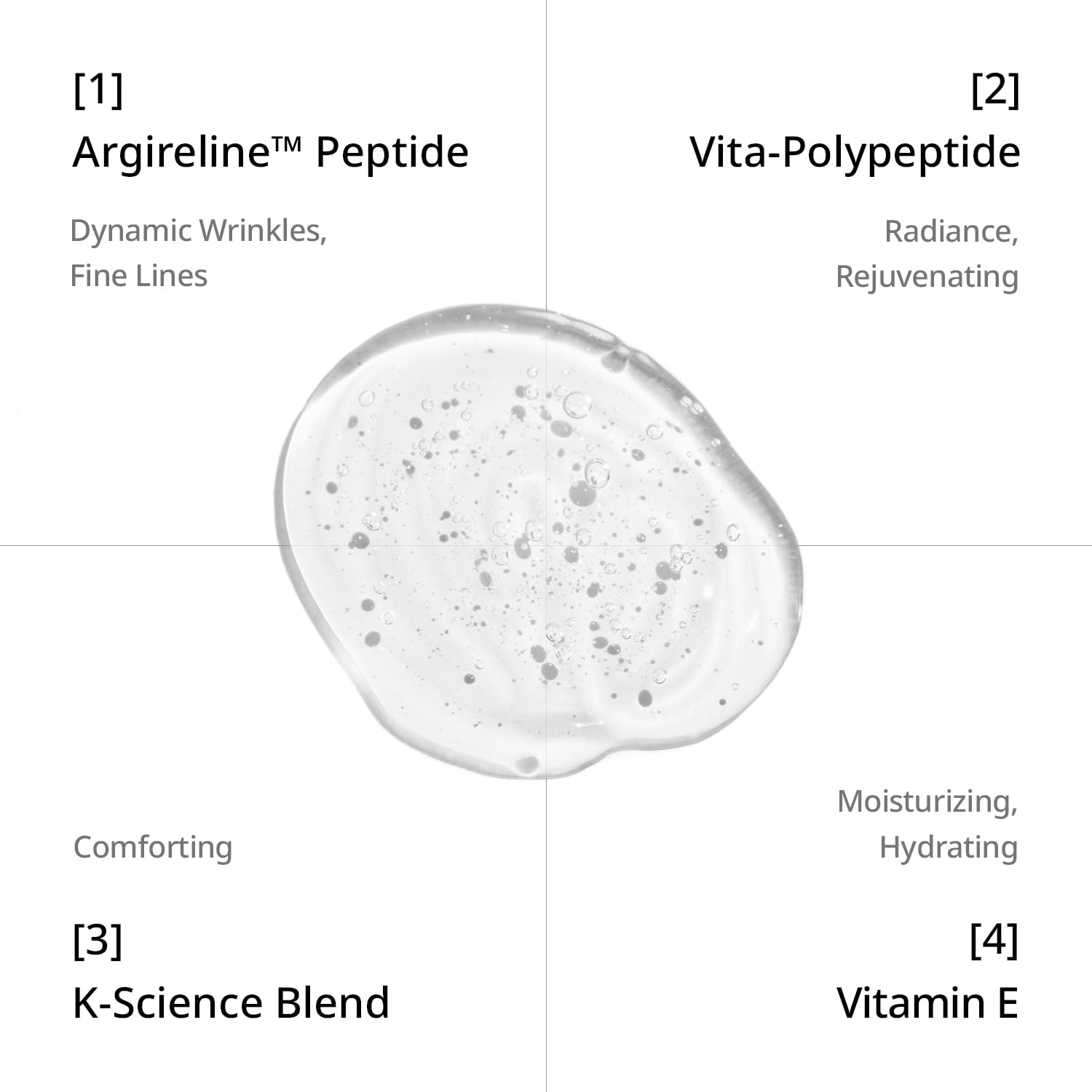 depology texture close-up drop on skin, highlights fast-absorbing hydration benefit