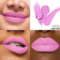 Depuplum applicator tip open displaying precise flocked wand for clean lip lines
