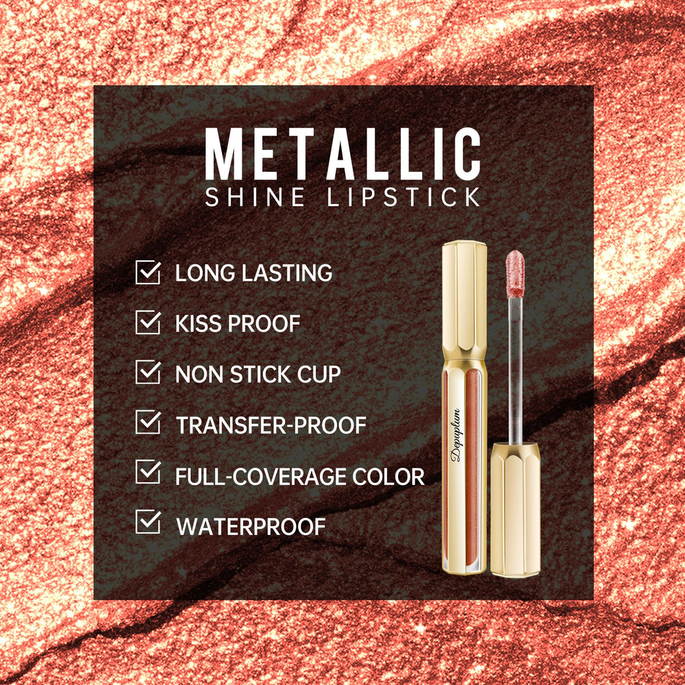 Depuplum close-up of metallic finish showing reflective bronze texture