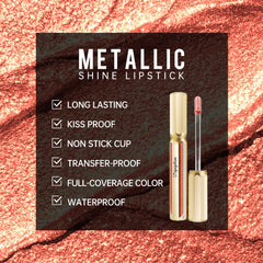Depuplum close-up of metallic finish showing reflective bronze texture