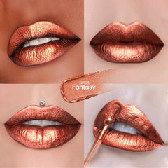 Depuplum swatch on arm showing buildable brown metallic pigmentation