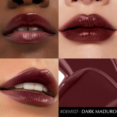 Depuplum lipstick texture swipe showing creamy glossy finish and hydration