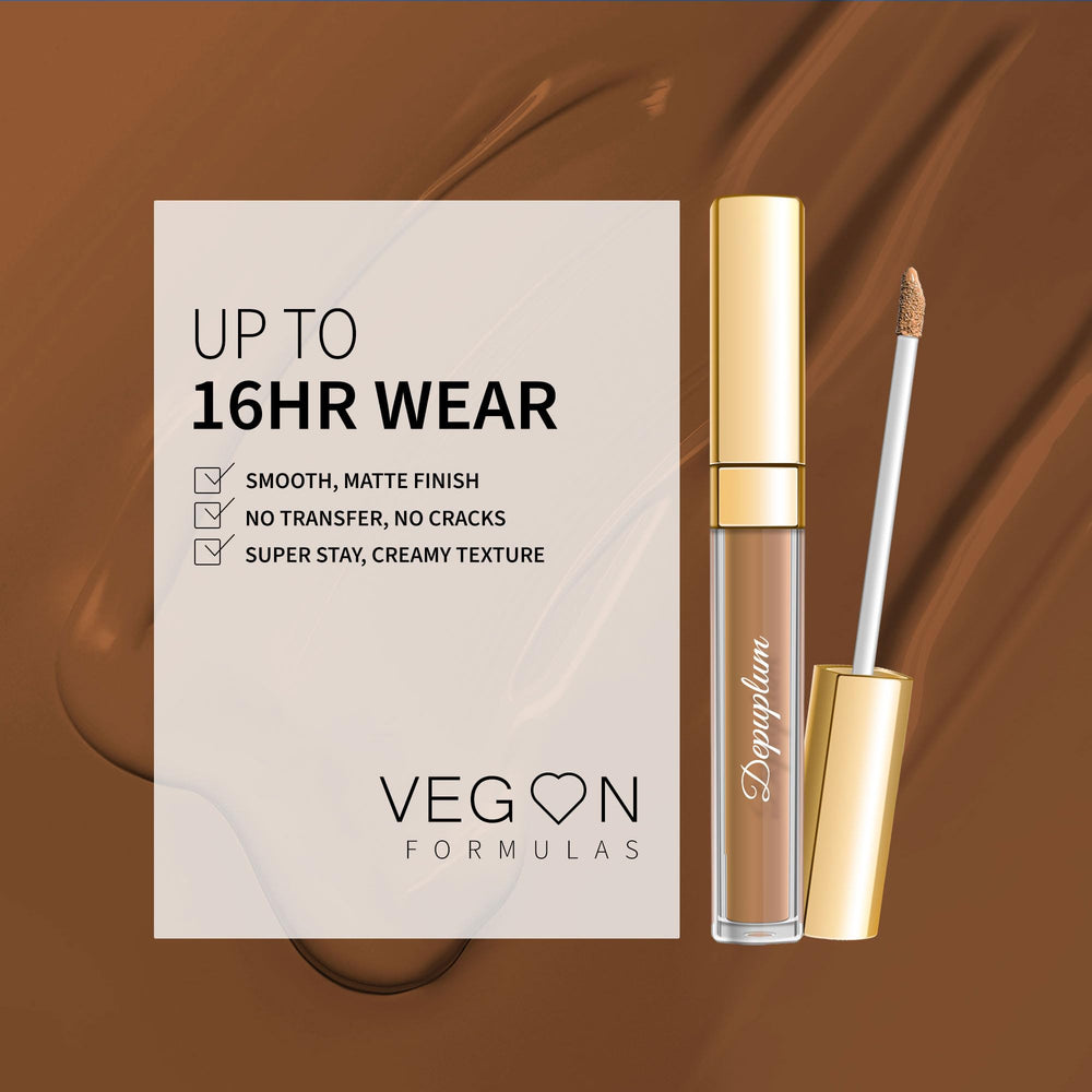 Depuplum on model daylight showing wearable brown shade and natural finish