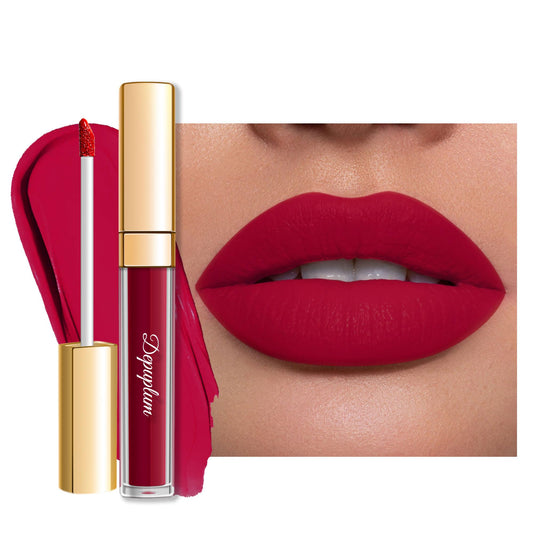 Depuplum DM30 front packaging showing product label and deep red shade for confident wear
