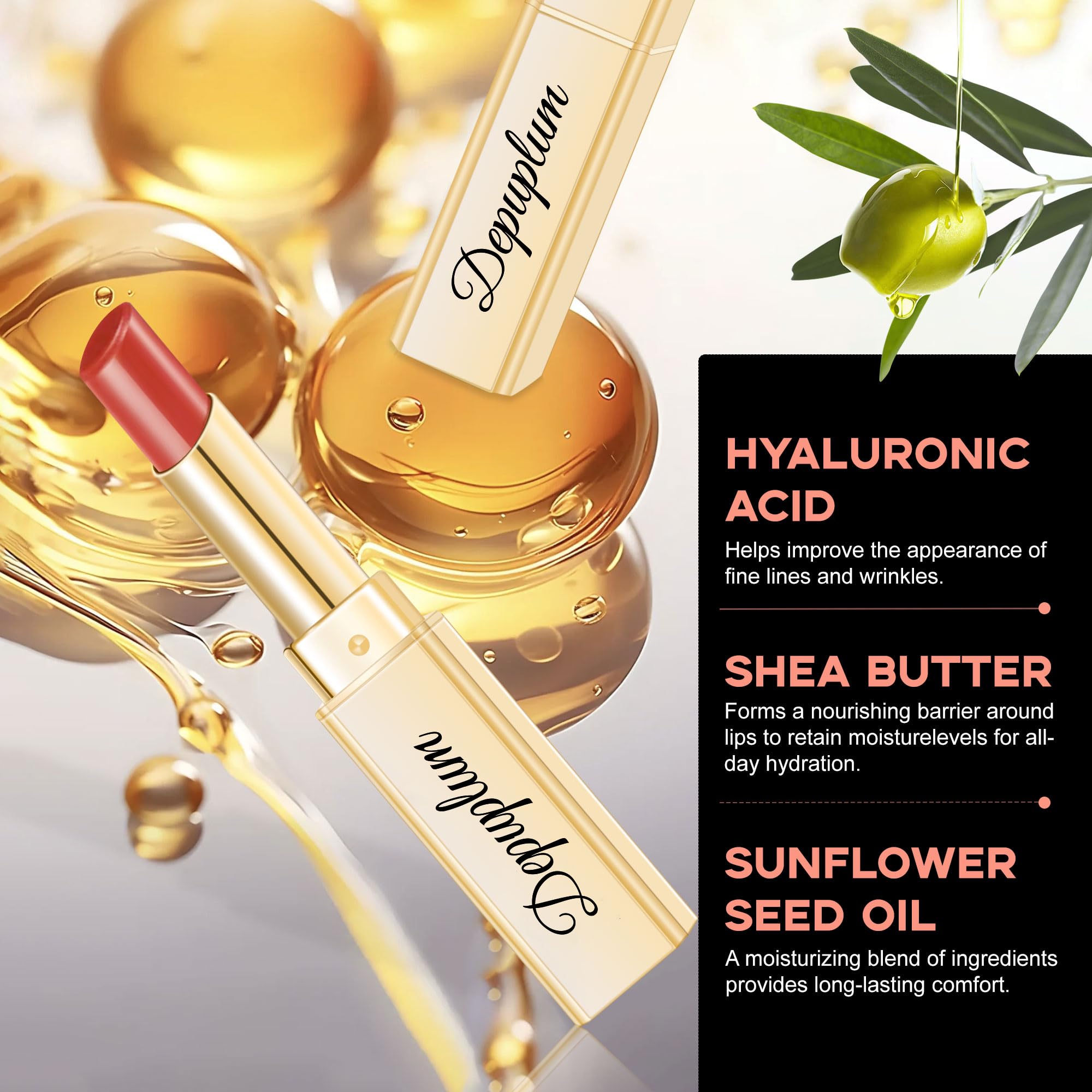 Depuplum ingredients label highlighting clean vegan formula benefits