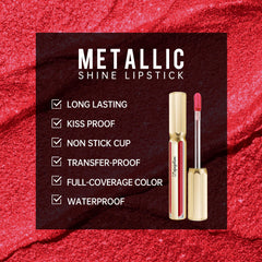 Depuplum DP105 on model lips demonstrating bold red shine for event-ready looks