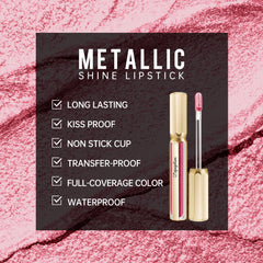 Depuplum DP114 swatch on arm showing buildable shimmer and rich color