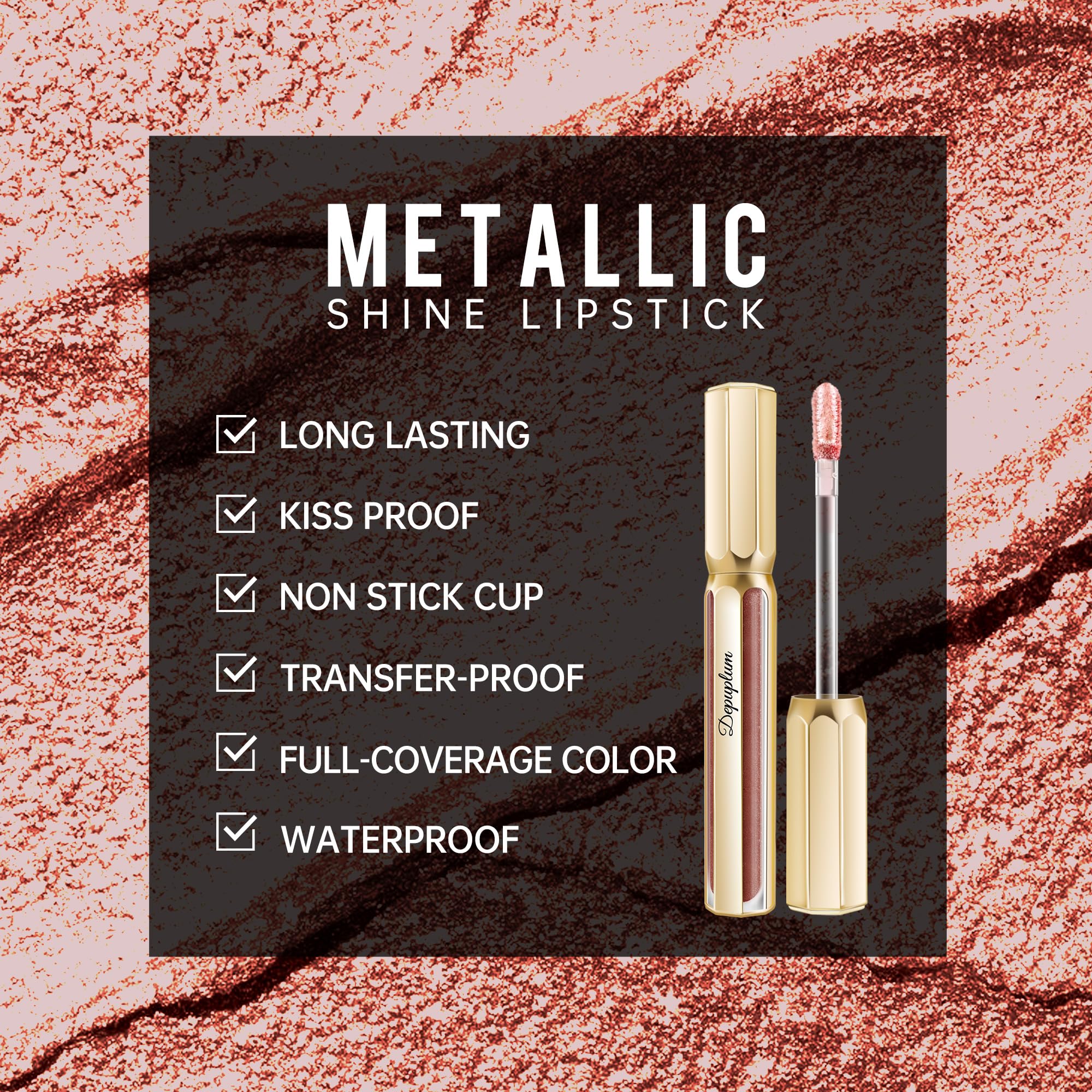 Depuplum DP117 Coconut close texture detail highlighting silky glide and metallic particles