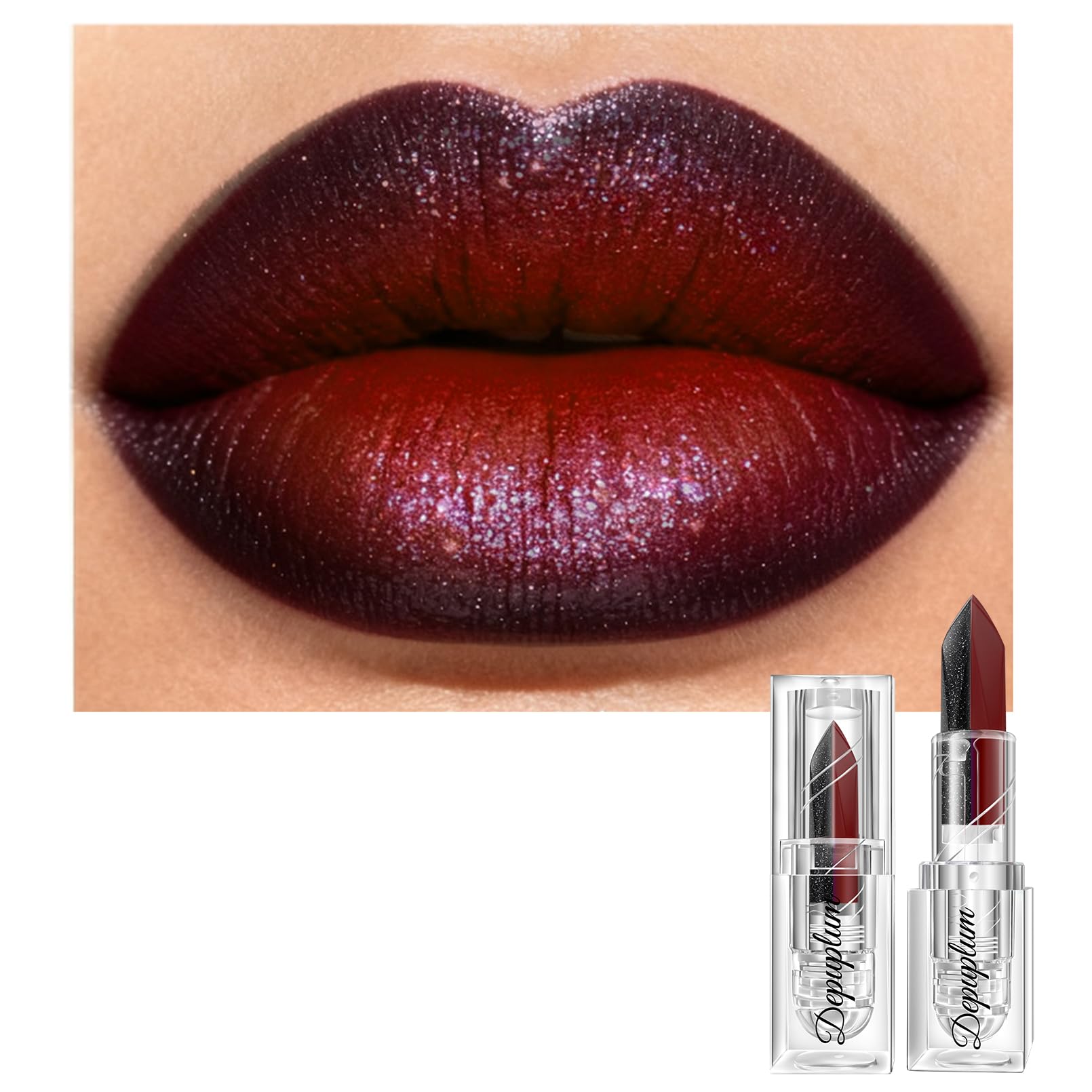 Depuplum DU-G7 front packaging showcasing dual-ended lipstick benefits