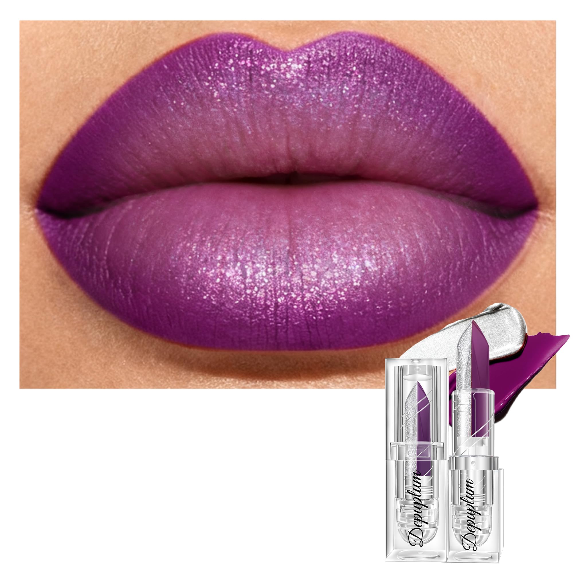 Depuplum DU-M8 front view showing both purple and silver ends with portability benefit
