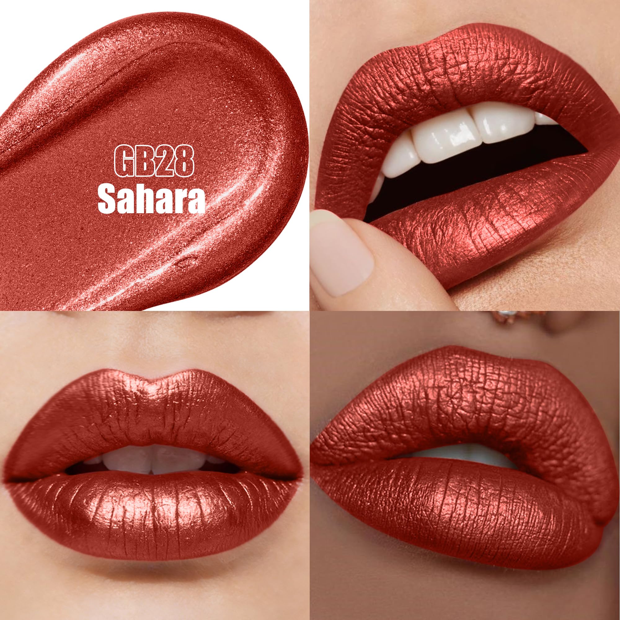 Depuplum dual-ended closeup highlighting matte liner and metallic lipstick precision