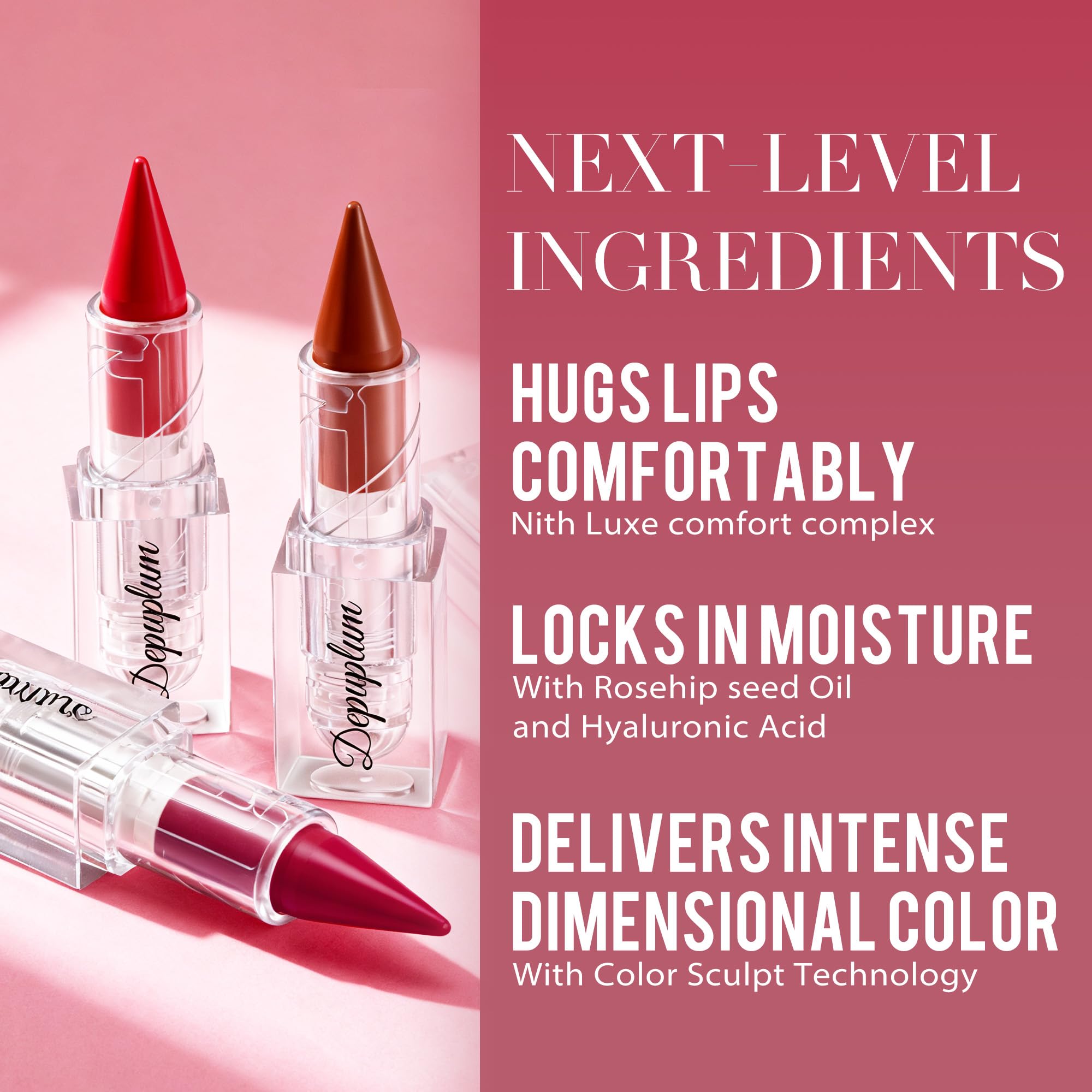 Depuplum gradient finish close-up showing smooth matte blend and high pigmentation