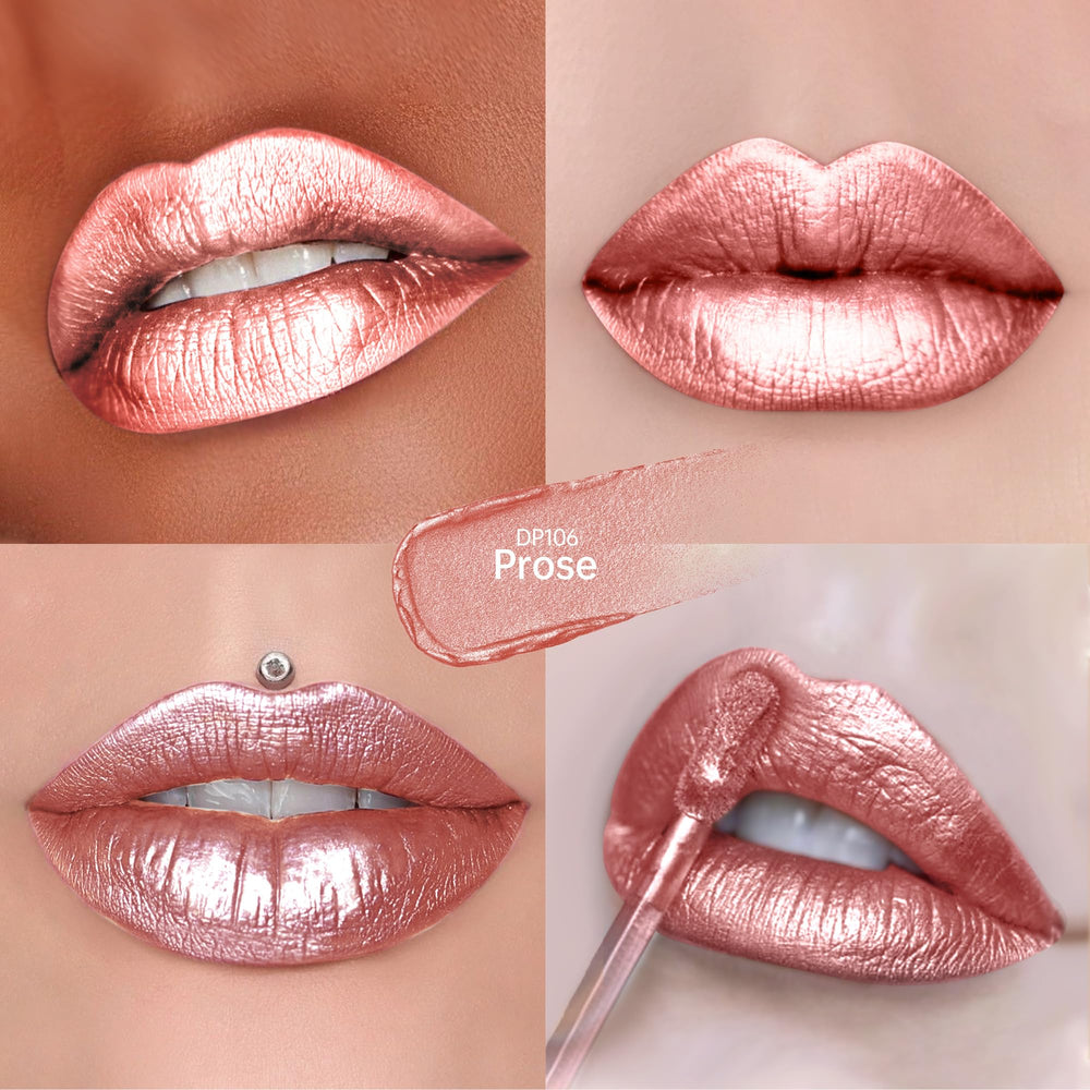 Depuplum nude pink swatch on arm displays true shade and buildable shimmer
