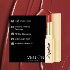 Depuplum open tube swirl showing product gloss and easy blend benefit