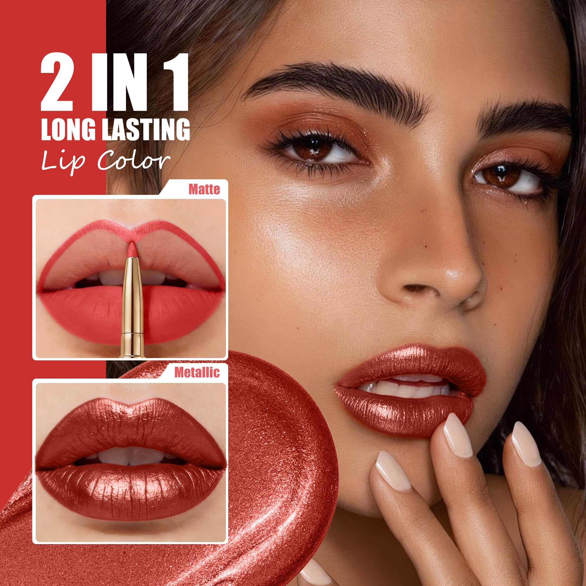 Depuplum texture swipe demonstrating creamy metallic finish and rich color payoff