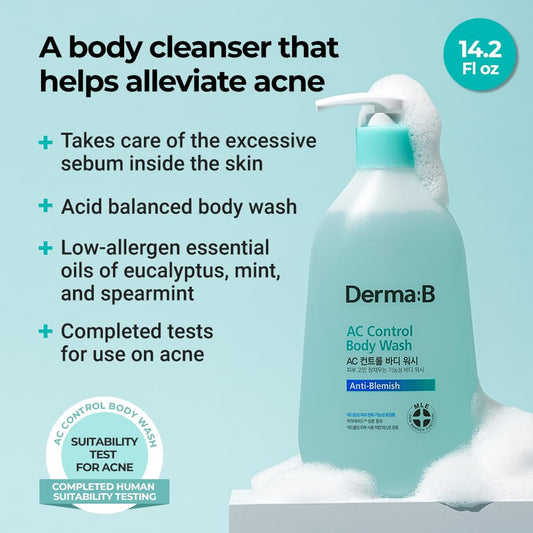 Derma B back label close-up showing ingredients list and usage instructions for transparency