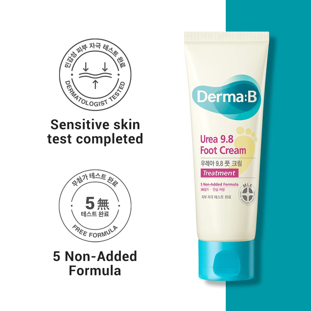 Derma B before and after feet comparison showing smoother, repaired heel benefit