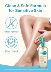 Derma B applied in shower on damp skin showing immediate hydration benefit