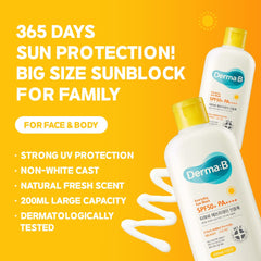 Derma B lotion texture close-up demonstrating fast absorption and non-sticky feel