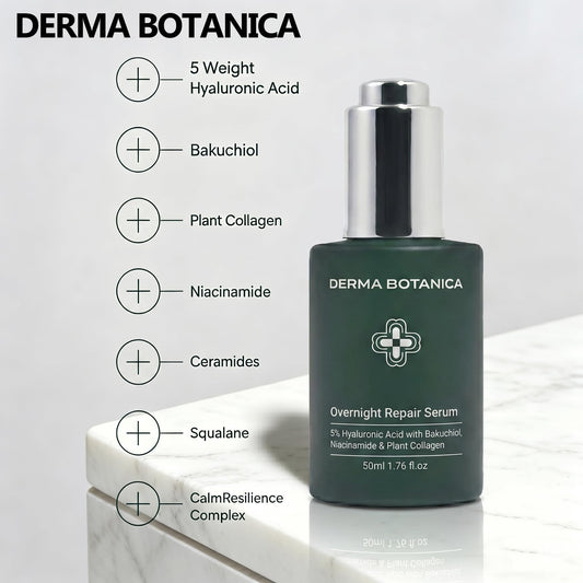 derma botanica pump dispensing precise serum amount for easy, mess-free application benefit
