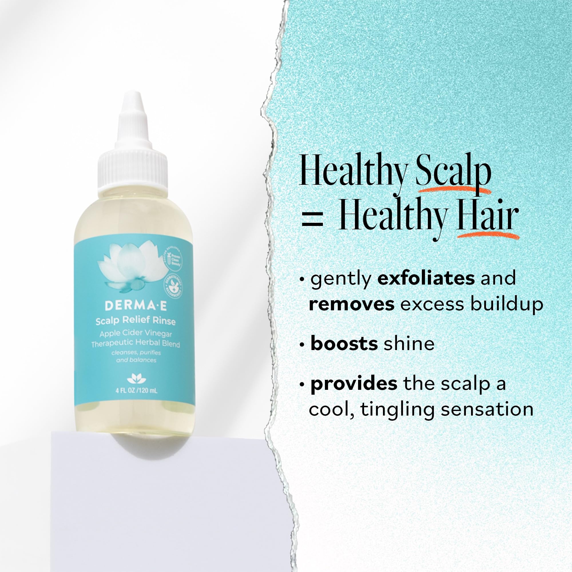Derma E back label close-up listing active acids and clean ingredients benefit transparency