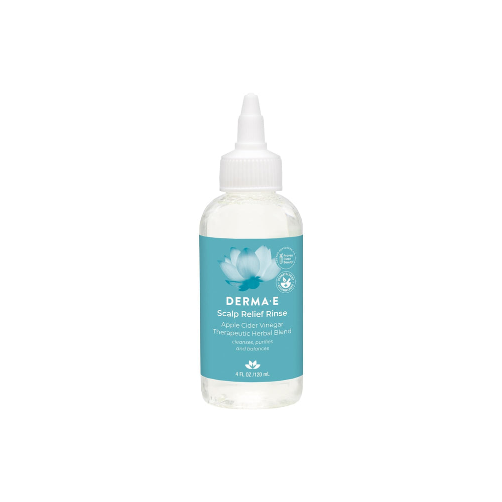 Derma E bottle front view showing clear label and calming design benefit clarity