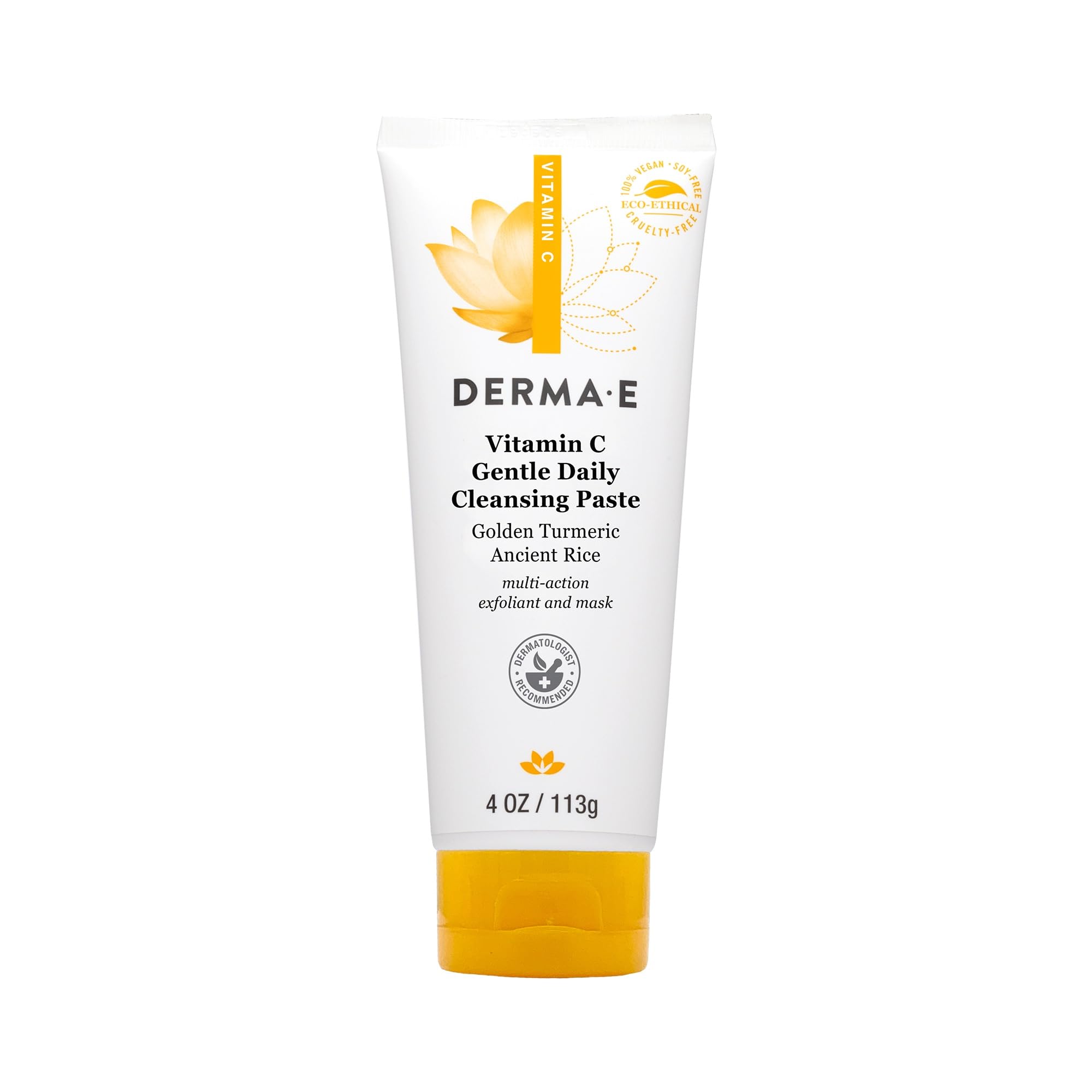 Derma E front packaging showing tube and product name for clear identification and trust