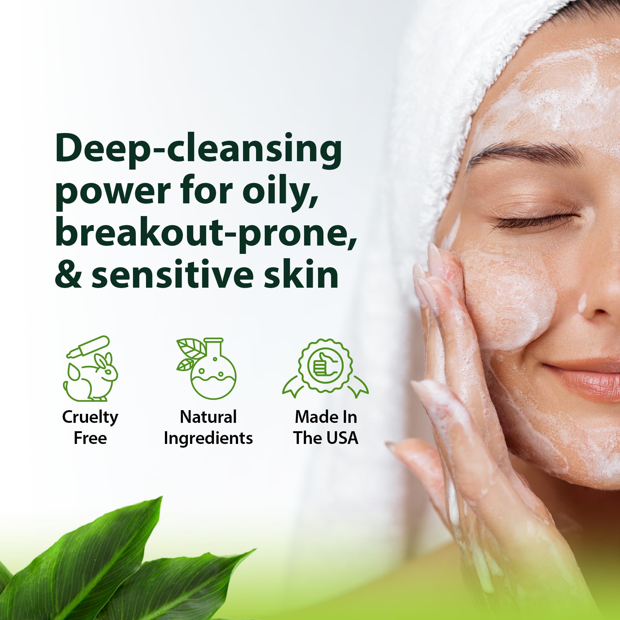 Derma-Nu creamy foam texture close-up demonstrating gentle, hydrating lather