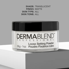 Dermablend brush applying powder demonstrating smooth application benefit
