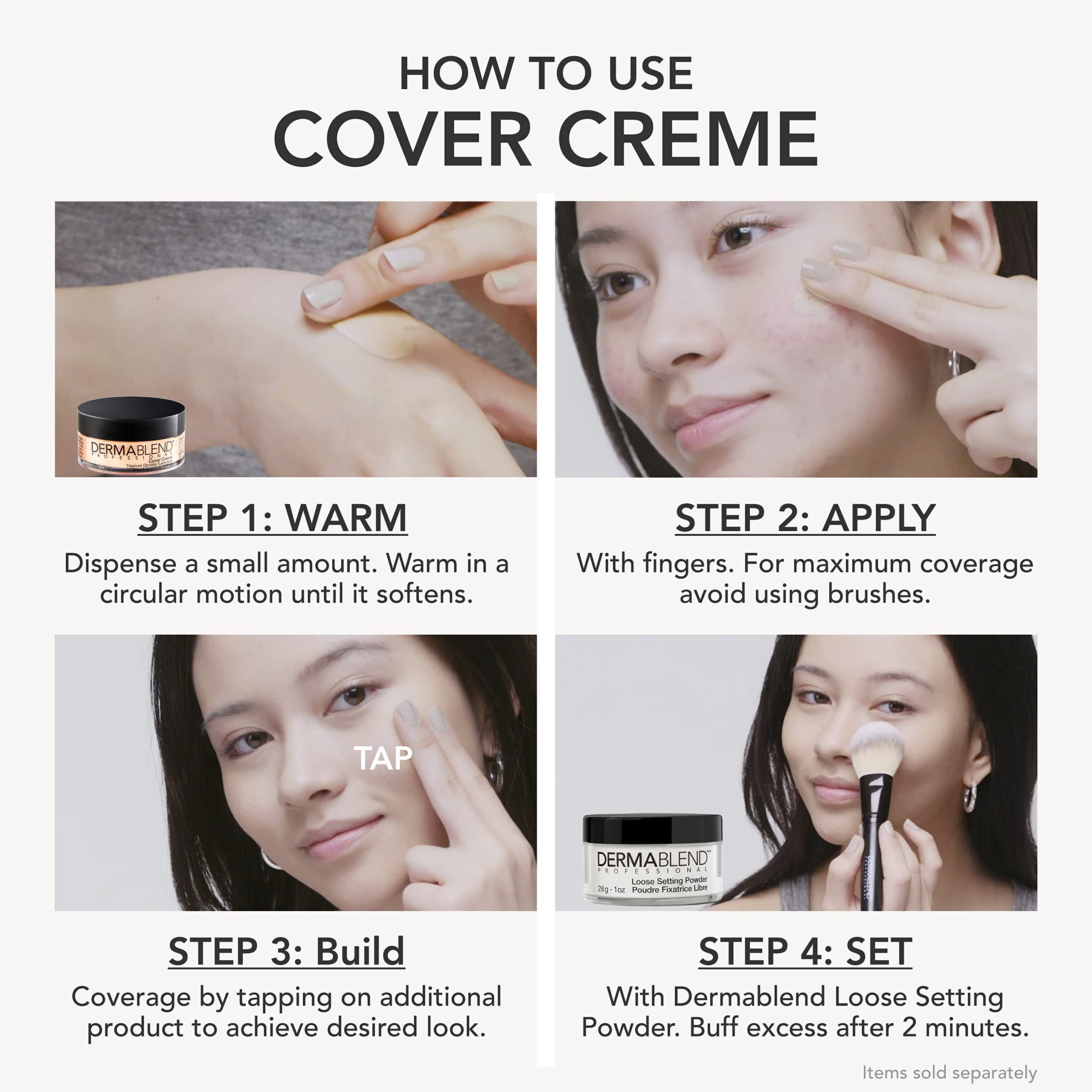 Dermablend before and after concealing discoloration for visible coverage benefit