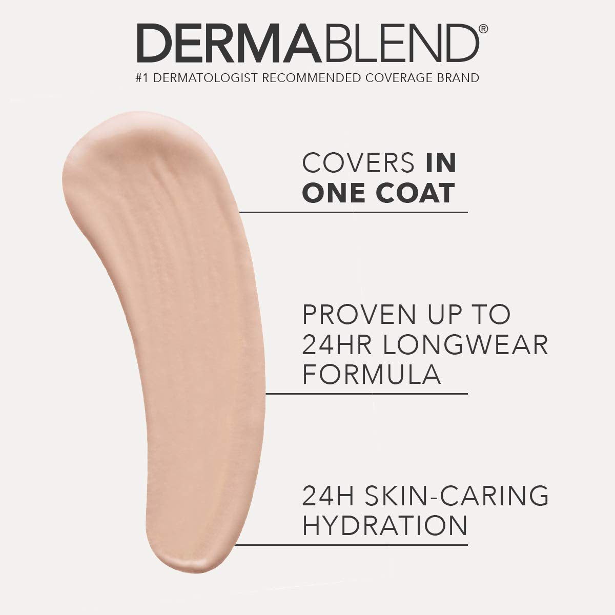 Dermablend XL applicator close-up showing easy precise application benefit
