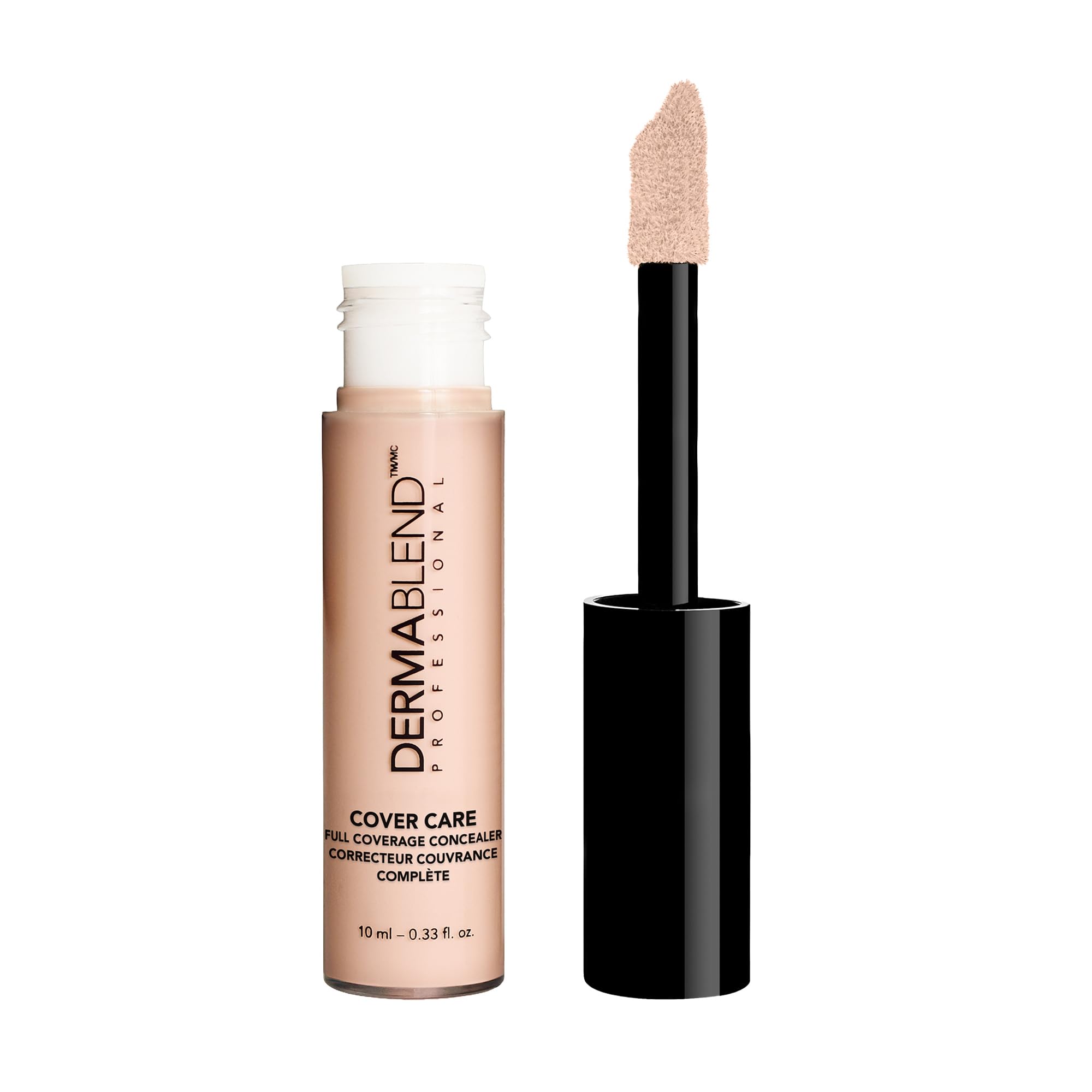 Dermablend concealer stick front view showing packaging and coverage benefit