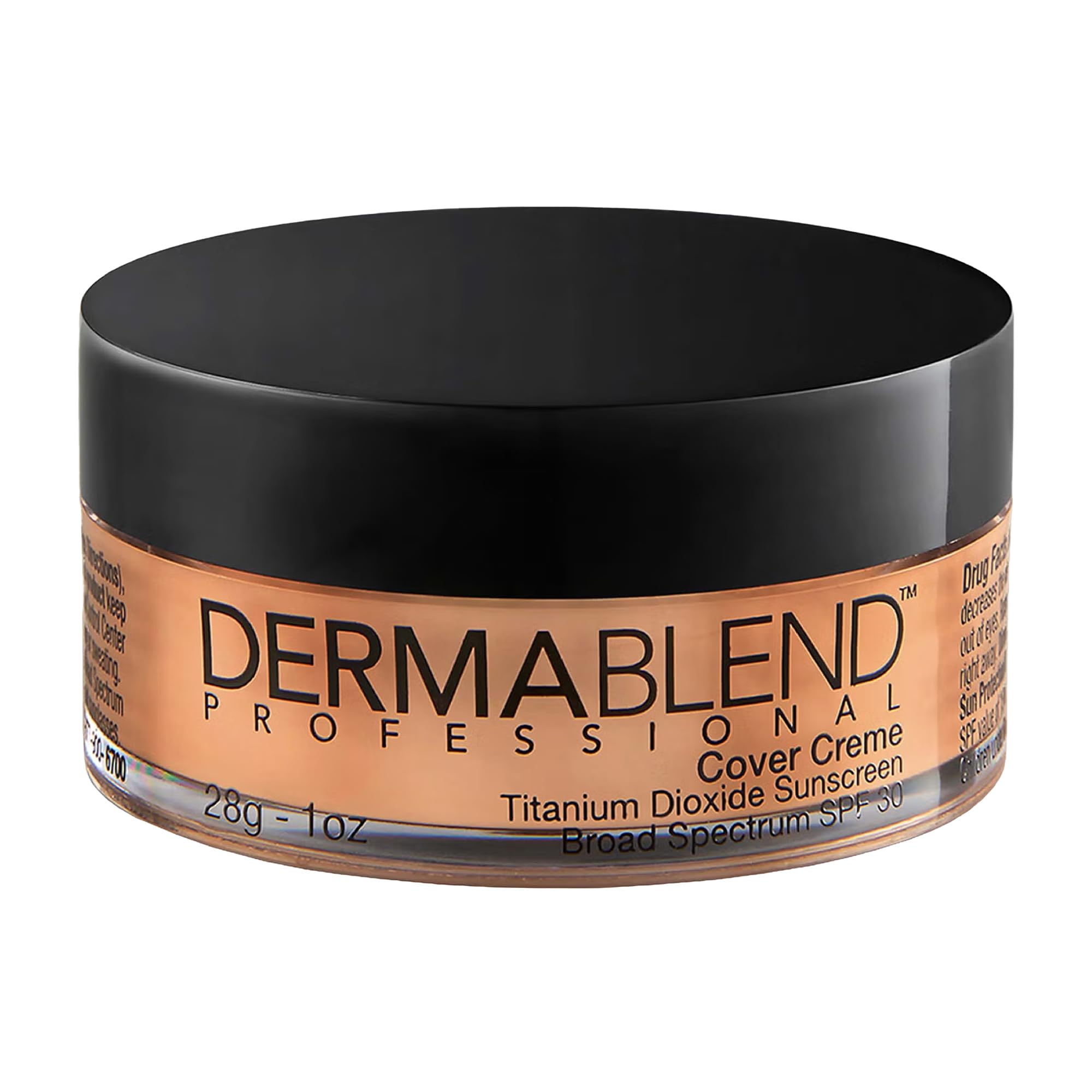 Dermablend front packaging showing SPF 30 and medium beige shade benefit